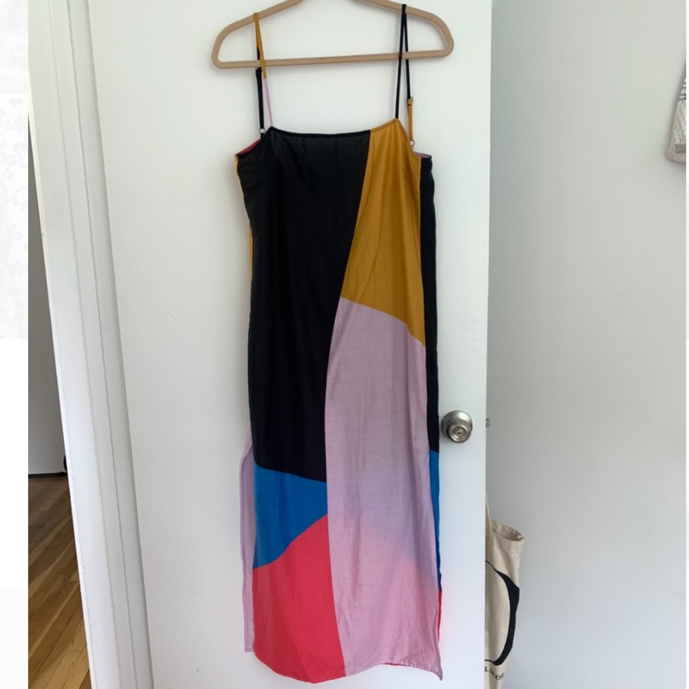 MARA HOFFMAN Color block dress 🖤💛💙💗